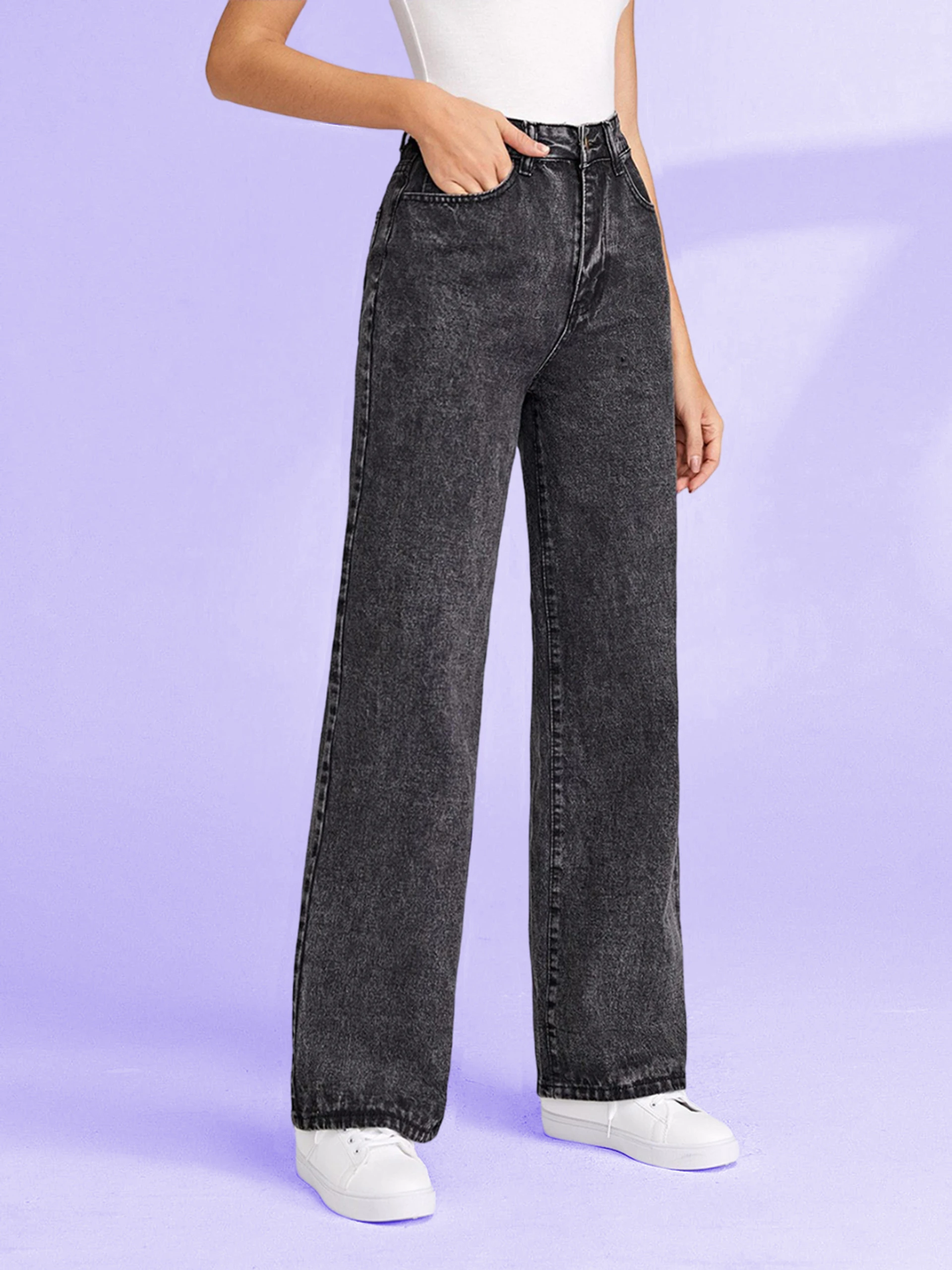 KOTTY Women Straight Fit High Rise Grey Jeans image 3