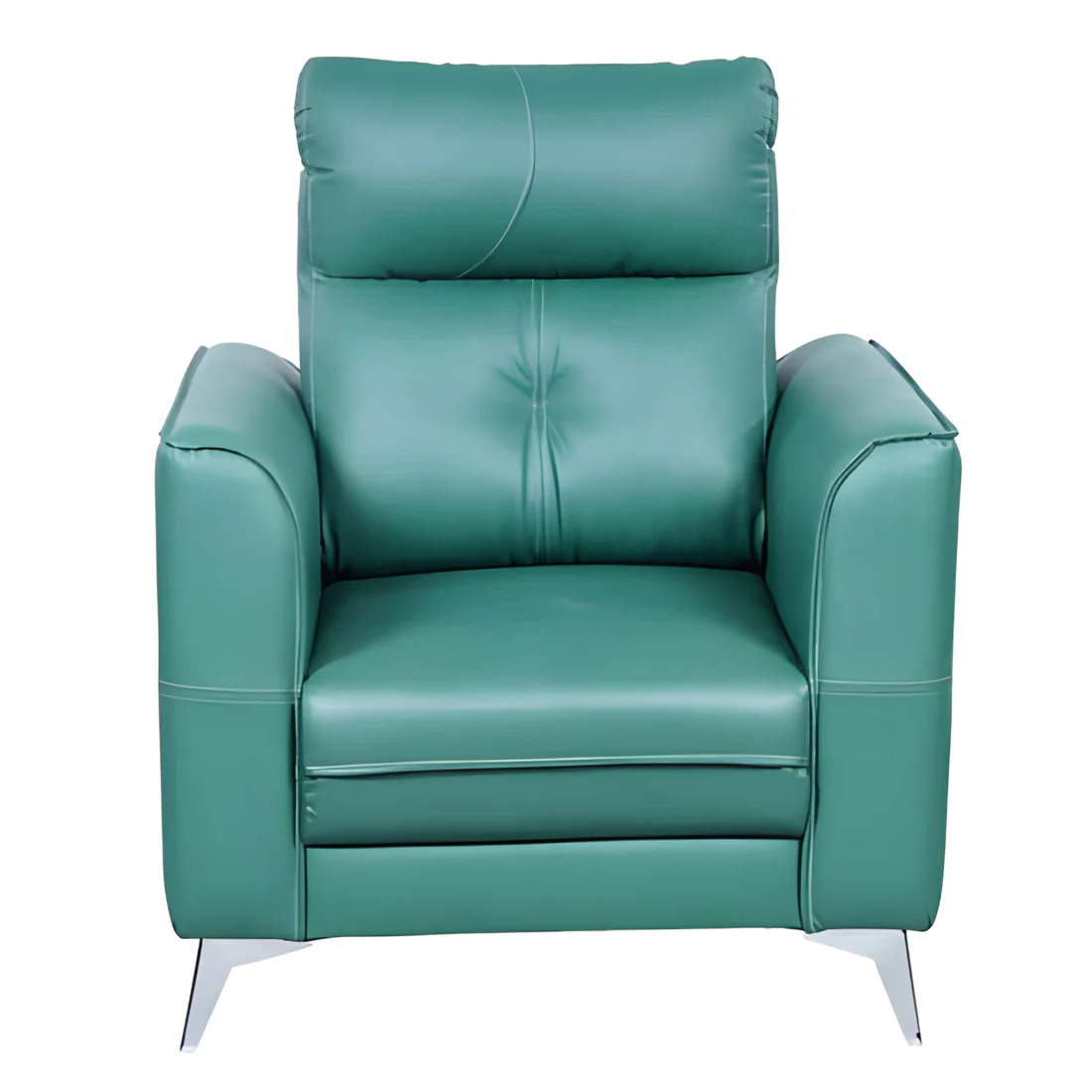 Asmara Comfort Rexine Sofa 1-Seater - Green