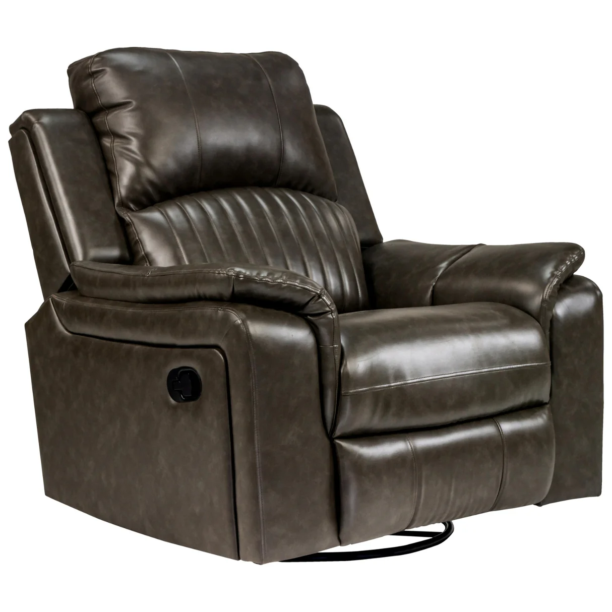 Edinburgh Elite Rexine Recliner 1-Seater - Dark Grey