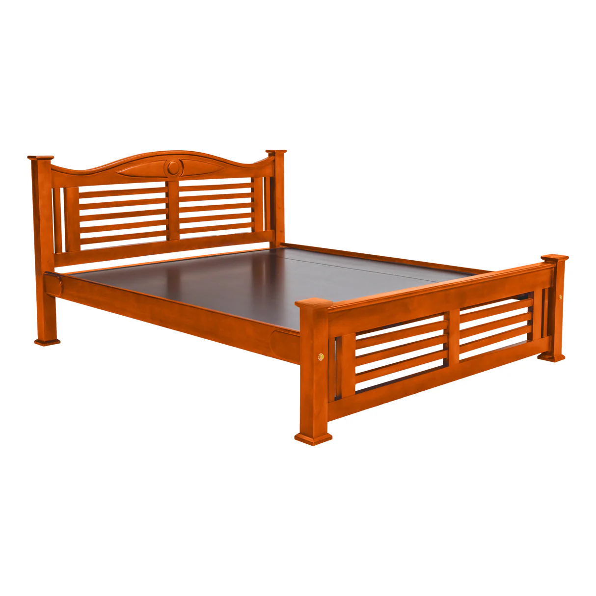 Lapaaz Pro Luxury Wooden Bed Queen Size - Teak Finish