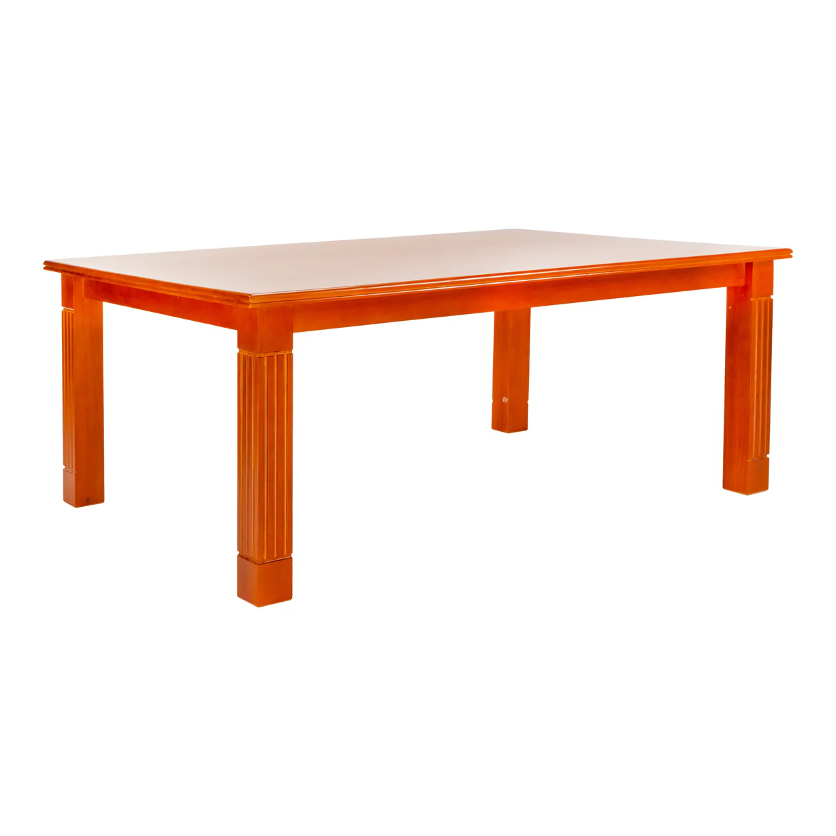 Montreal Rectangle Wooden Top Dining Table 6 Seater - Teak Finish