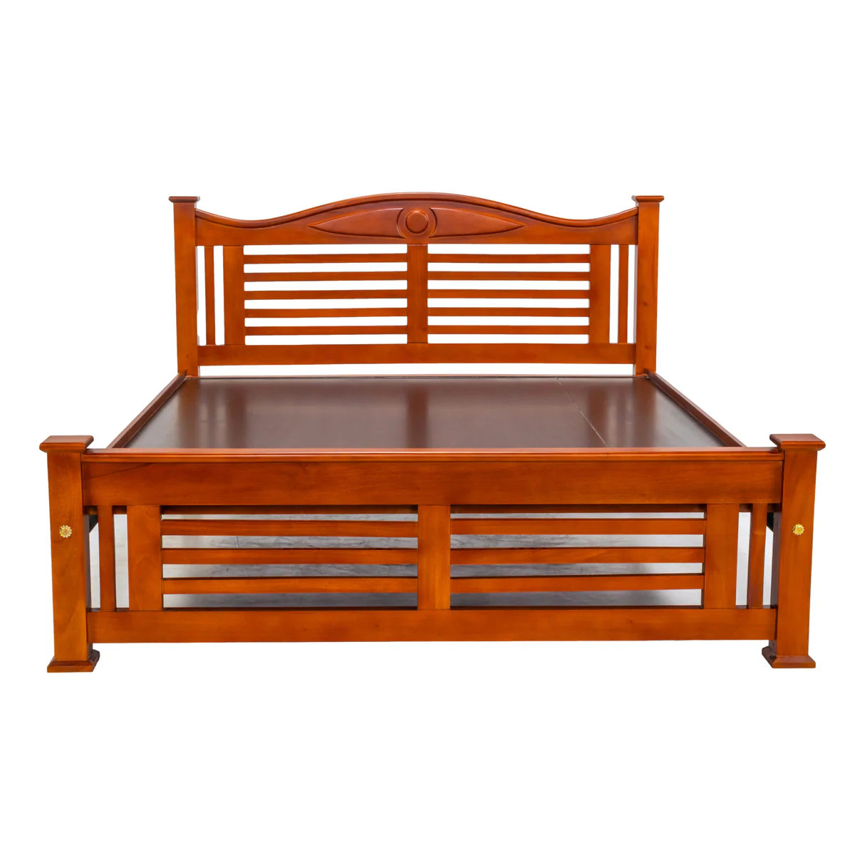 Lapaaz Pro Luxury Wooden Bed Queen Size - Teak Finish image 3