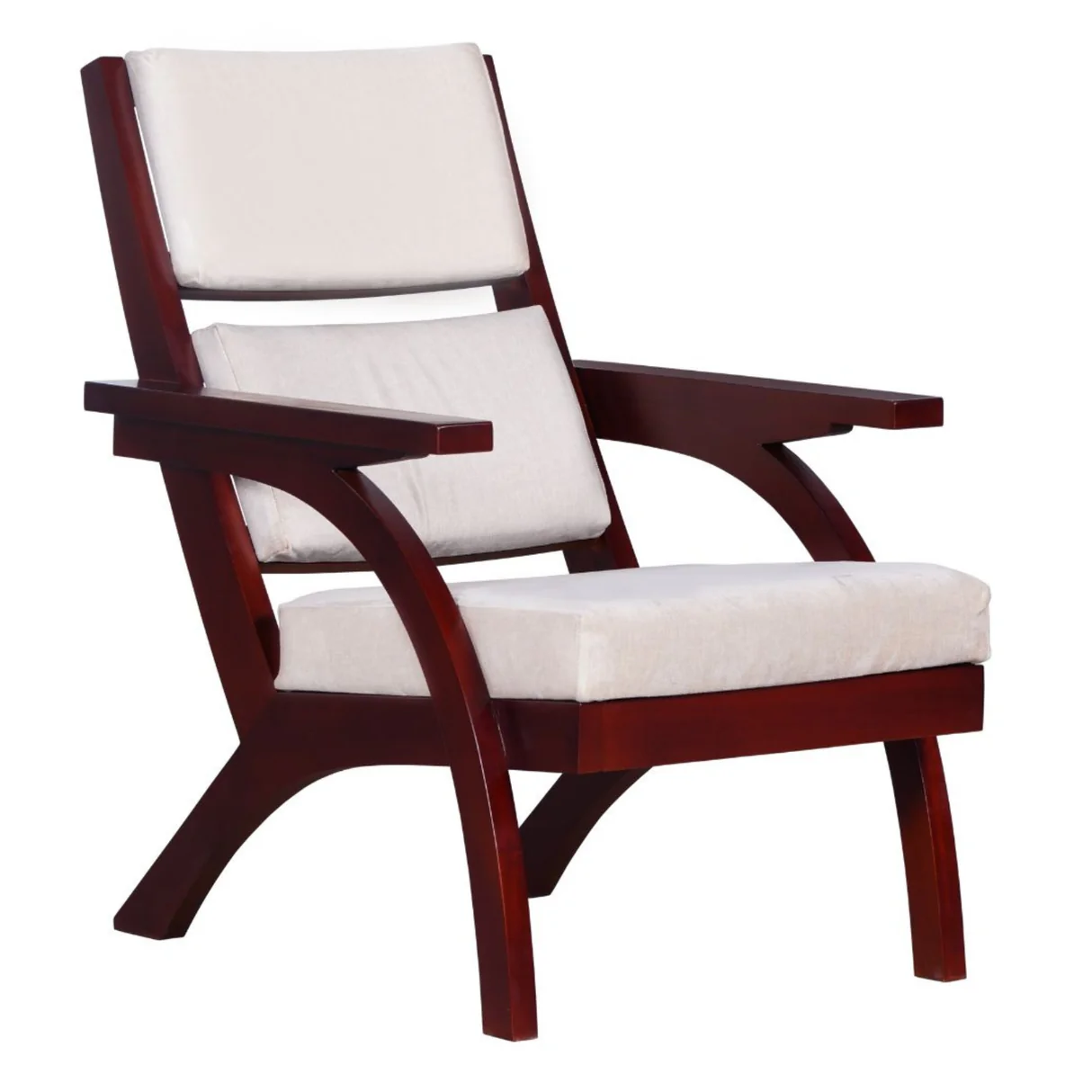 Kelso Wooden Arm Chair (3+1+1-Seater) - Light Walnut Finish image 2