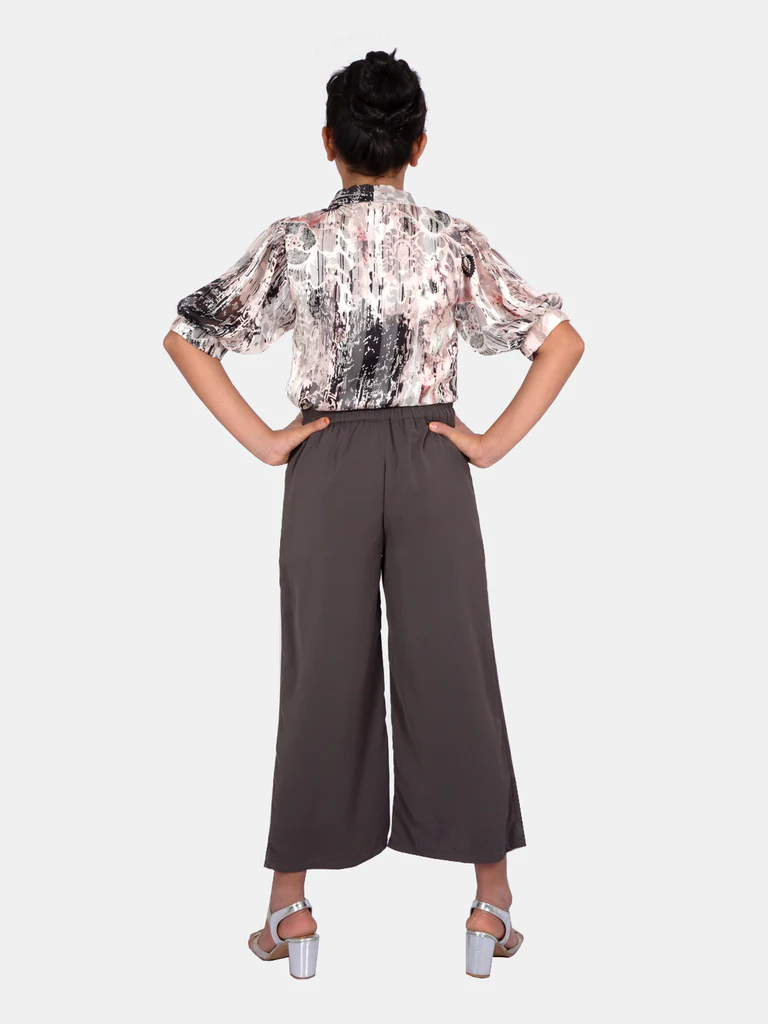 Girls Abstract Print Pant with Shirt image 2